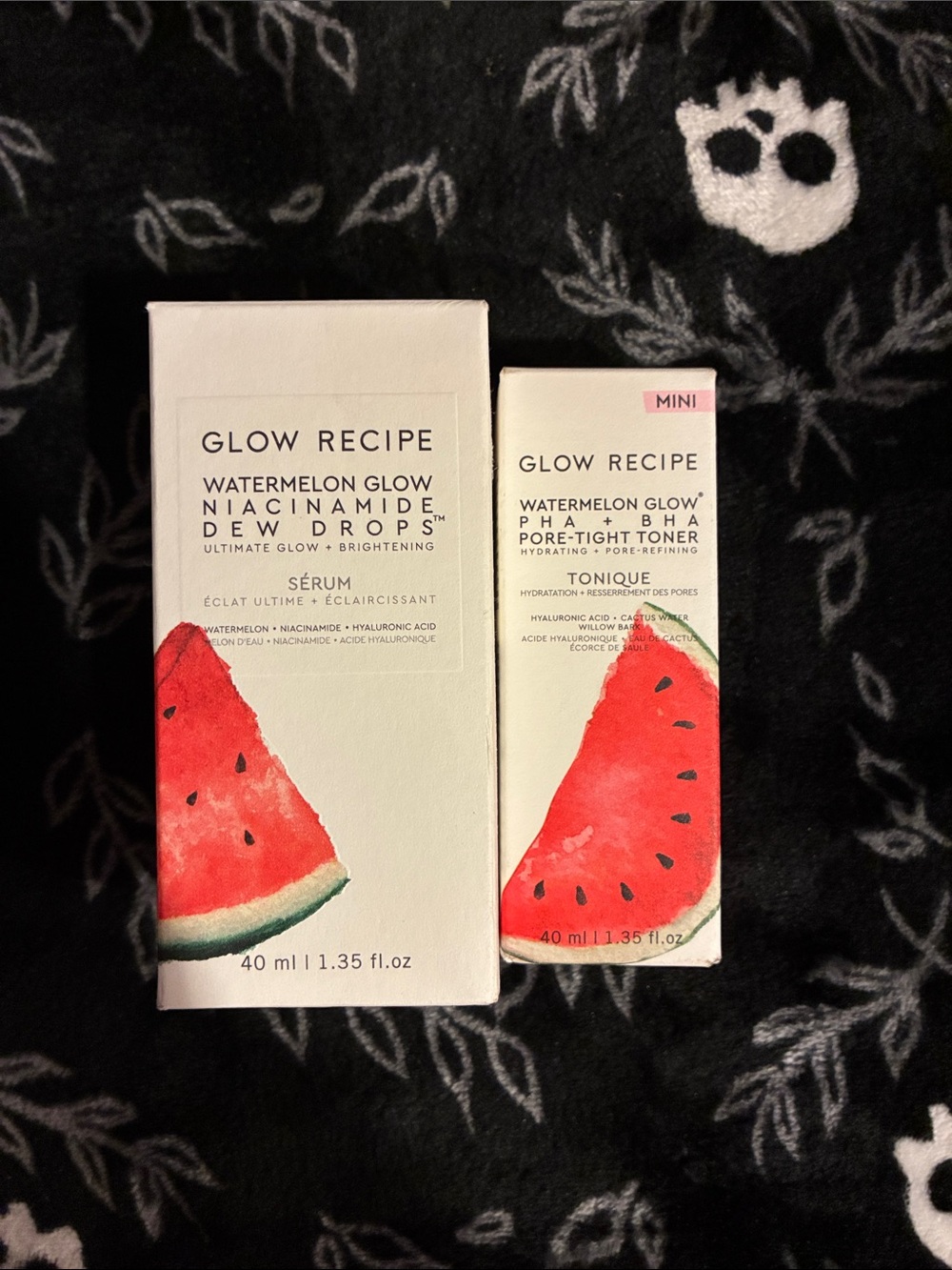 Glow Recipe Watermelon Glow Niacinamide Dew Drops Serum& PHA+BHA PoreTight Toner